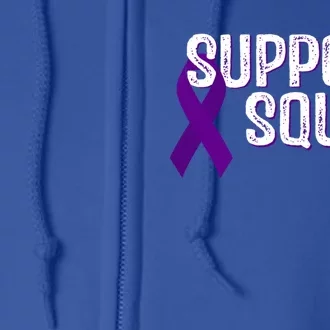 Fibromyalgia Awareness Support Squad Gift Full Zip Hoodie