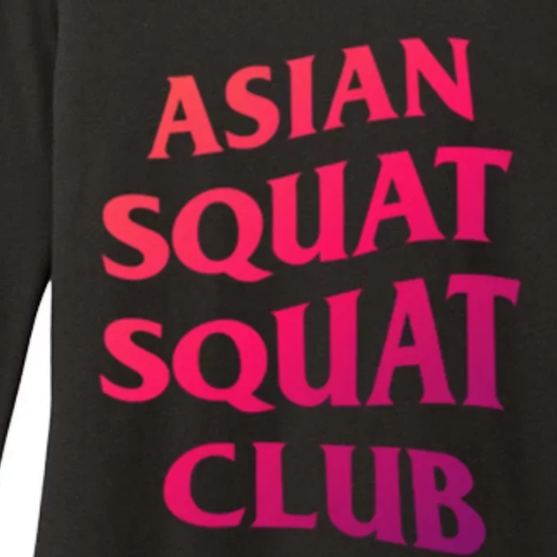 Funny Asian Squat Cool Gift For Proud Asians Womens CVC Long Sleeve Shirt