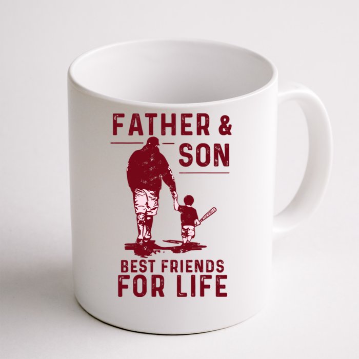 Father And Son Best Friends For Life Baseball Player Dad Son Front & Back Coffee Mug