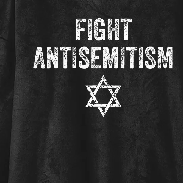 Fight Antisemitism Stop the Hate Jewish Pride Hooded Wearable Blanket