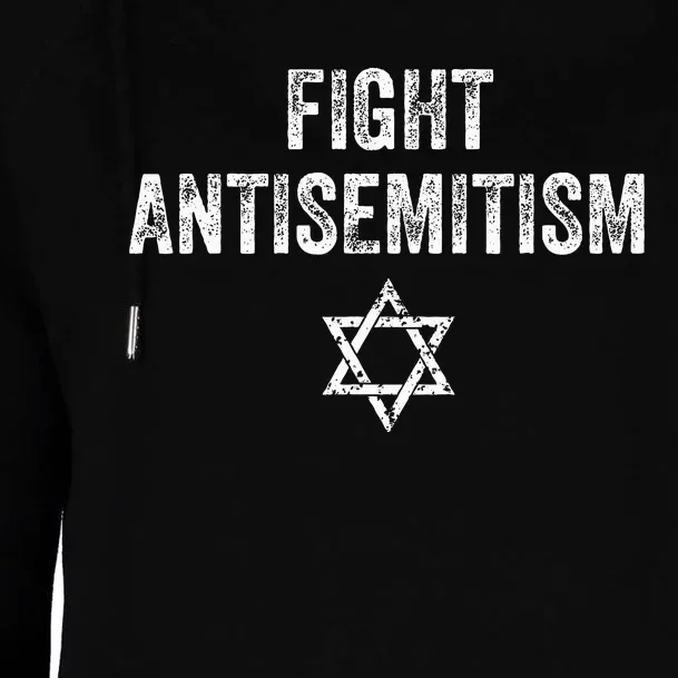 Fight Antisemitism Stop the Hate Jewish Pride Womens Funnel Neck Pullover Hood