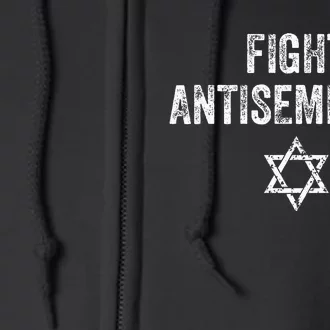 Fight Antisemitism Stop the Hate Jewish Pride Full Zip Hoodie