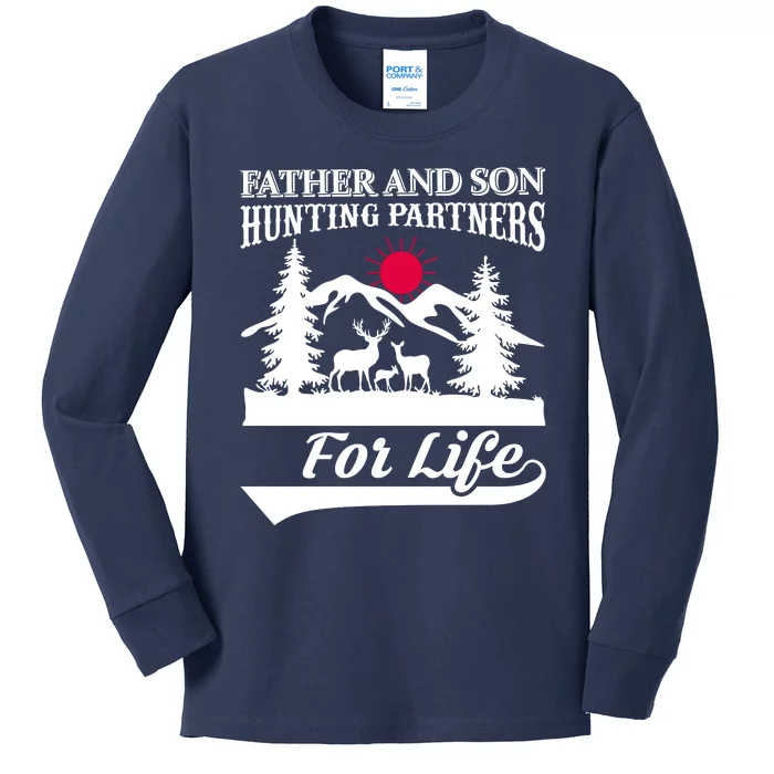 Father And Son Hunting Partners For Life Kids Long Sleeve Shirt