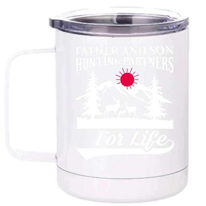 Father And Son Hunting Partners For Life Front & Back 12oz Stainless Steel Tumbler Cup