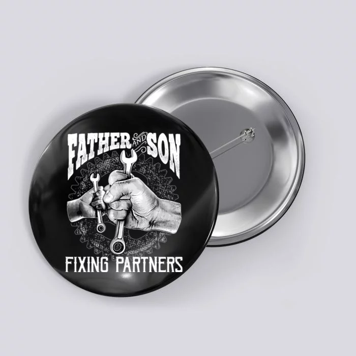 Father And Son Mechanic Mechanic FatherS Day Gift Button