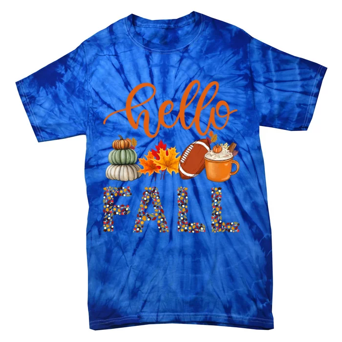 Fall Autumn Seasonal Wear Tis The Season Hello Fall Gift Tie-Dye T-Shirt