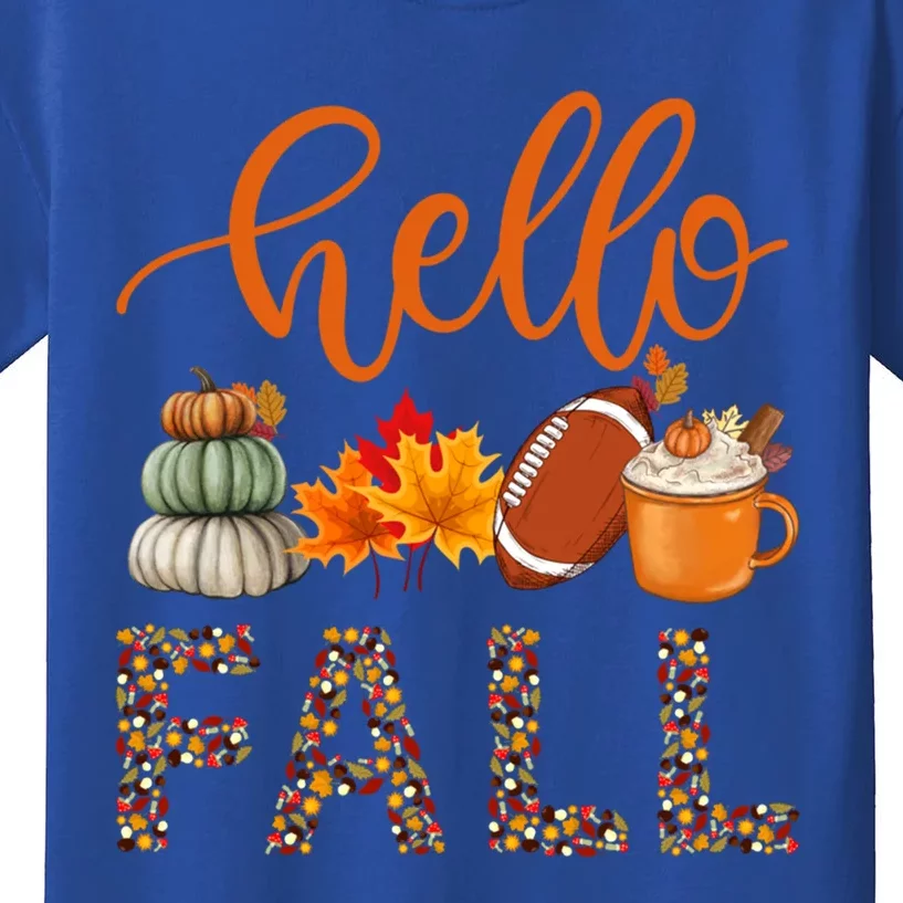 Fall Autumn Seasonal Wear Tis The Season Hello Fall Gift Kids T-Shirt