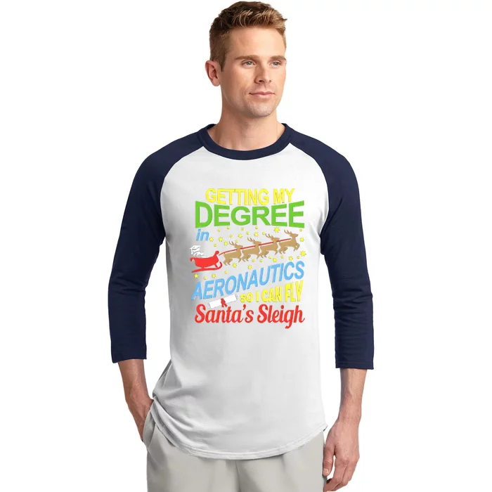 Funny Aeronautics Student Christmas Baseball Sleeve Shirt