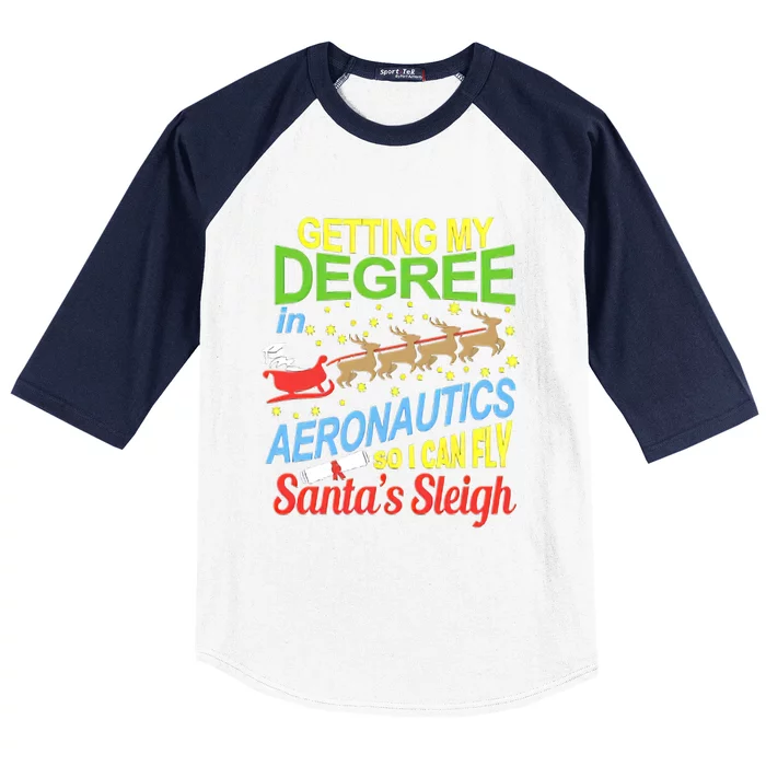 Funny Aeronautics Student Christmas Baseball Sleeve Shirt