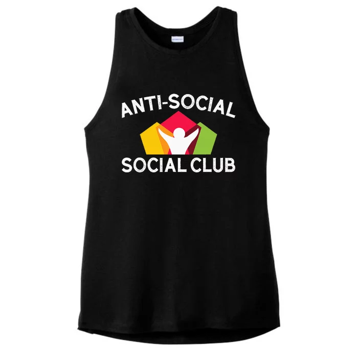 Funny Antisocial Social Club Ladies Tri-Blend Wicking Tank