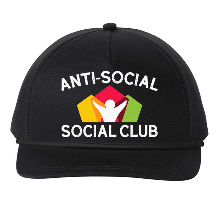 Funny Antisocial Social Club Snapback Five-Panel Rope Hat