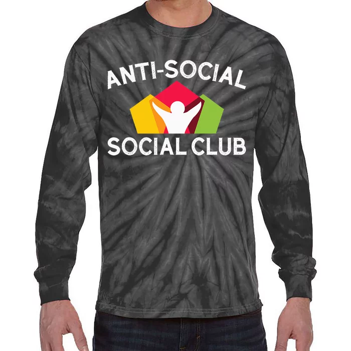 Funny Antisocial Social Club Tie-Dye Long Sleeve Shirt