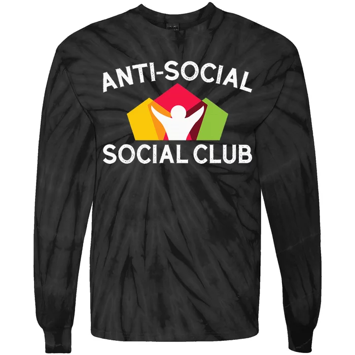 Funny Antisocial Social Club Tie-Dye Long Sleeve Shirt