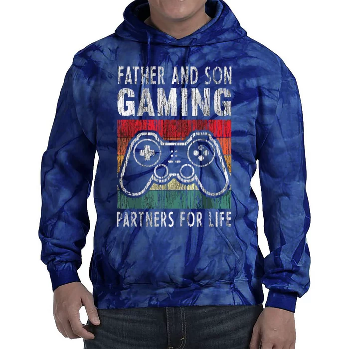 Father And Son Gaming Partners For Life Family Matching Tie Dye Hoodie