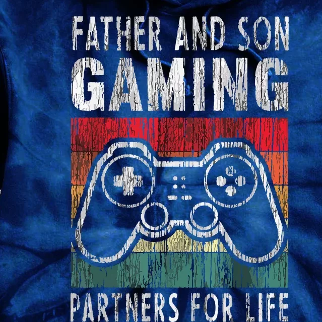 Father And Son Gaming Partners For Life Family Matching Tie Dye Hoodie