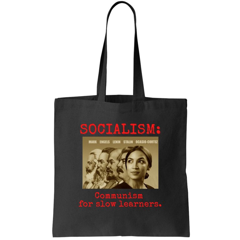 Funny Anti Socialist Conservative Tote Bag