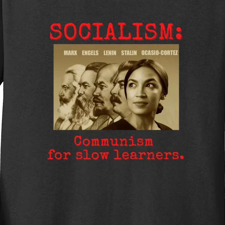 Funny Anti Socialist Conservative Kids Long Sleeve Shirt