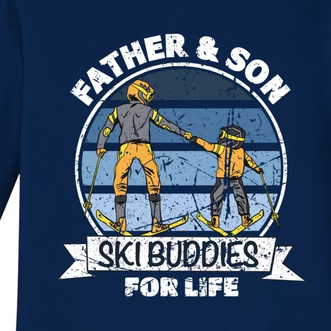 Father And Son Ski Buddies For Life Wintersport Dad Ski Gift Baby Long Sleeve Bodysuit