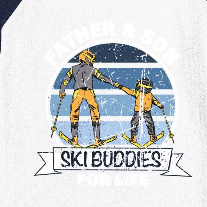 Father And Son Ski Buddies For Life Wintersport Dad Ski Gift Baseball Sleeve Shirt