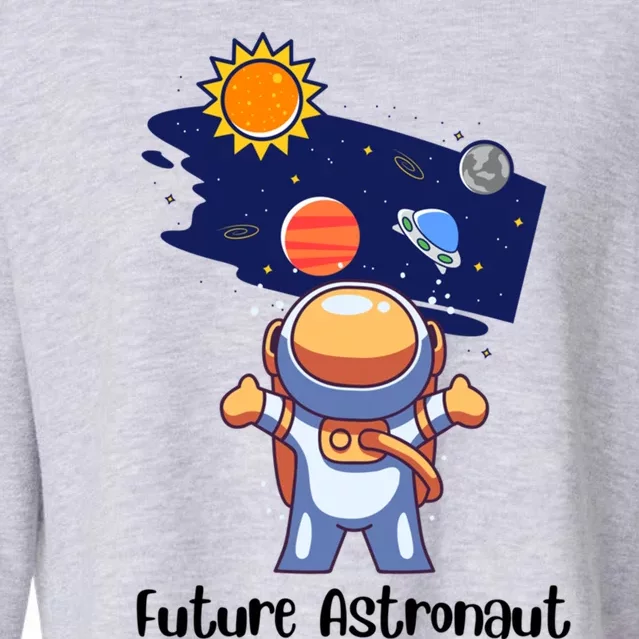 Future Astronaut Space Explorer / Mars Earth Galaxy Funny Gift Cropped Pullover Crew