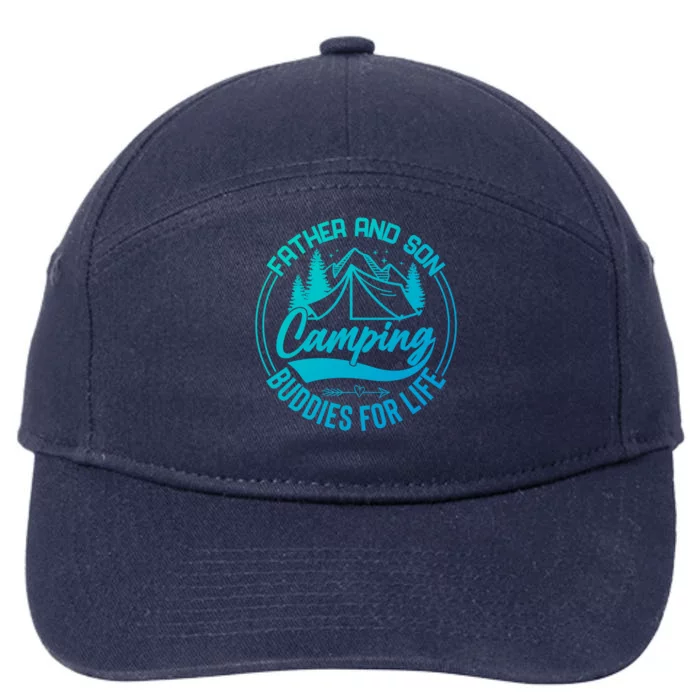 Father And Son Camping Buddies For Life Funny Camping Gift 7-Panel Snapback Hat