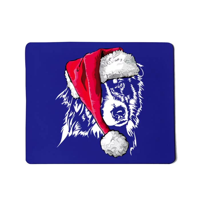 Funny Australian Shepherd Aussie Santa Christmas Dog Gift Mousepad