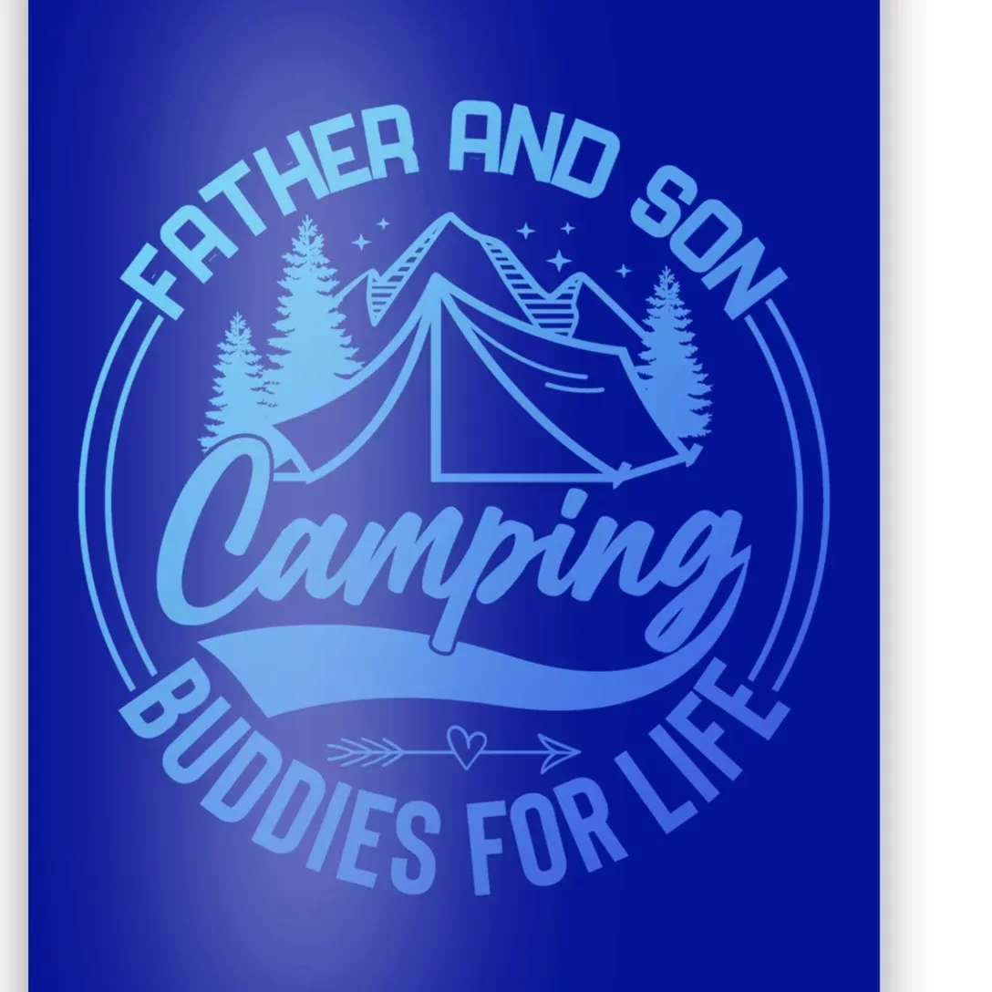 Father And Son Camping Buddies For Life Funny Camping Gift Poster