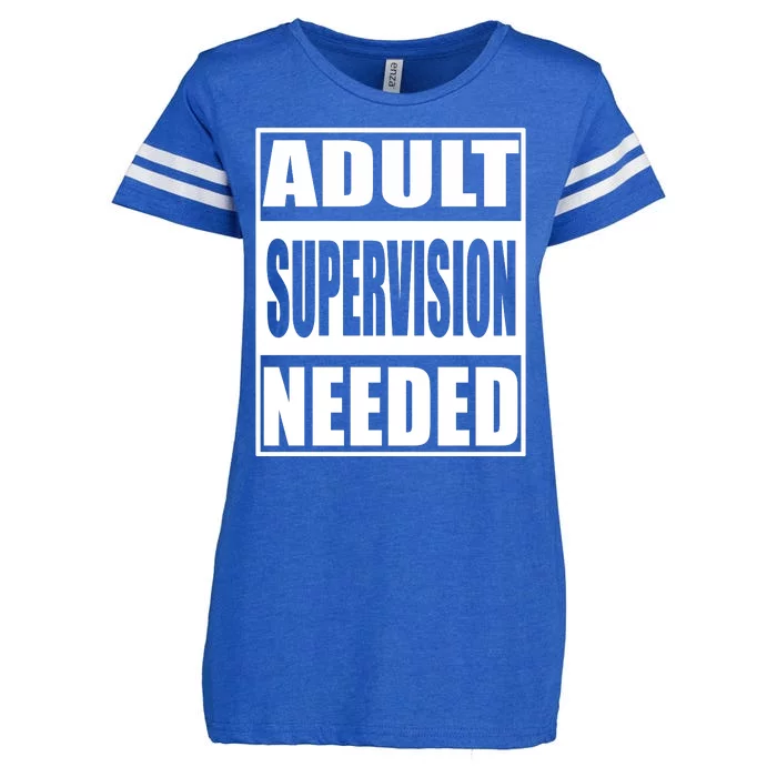 Funny Adult Supervision Needed Enza Ladies Jersey Football T-Shirt