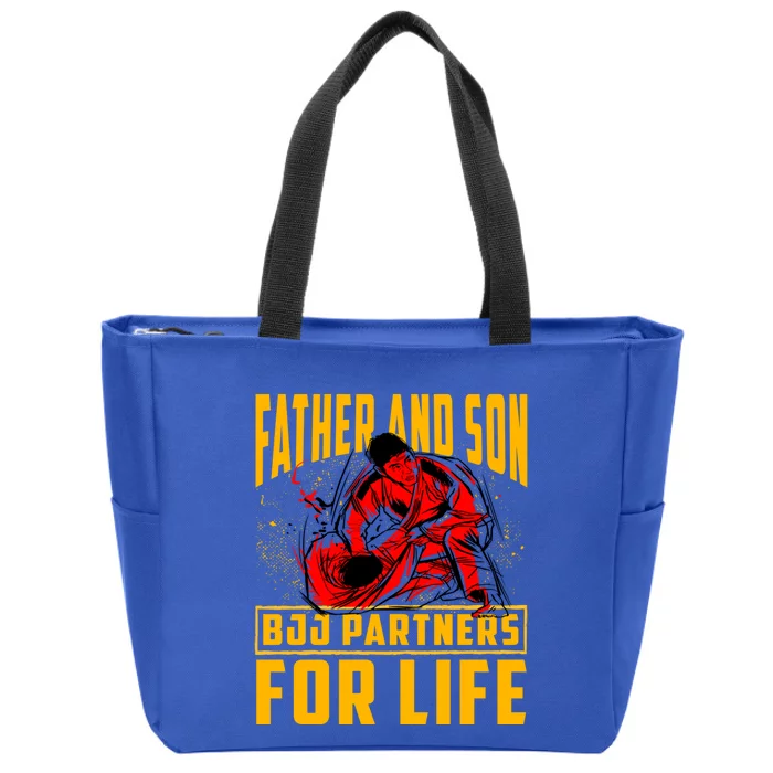 Father And Son Bjj Partners For Life Brazilian Jiujitsu Gift Zip Tote Bag