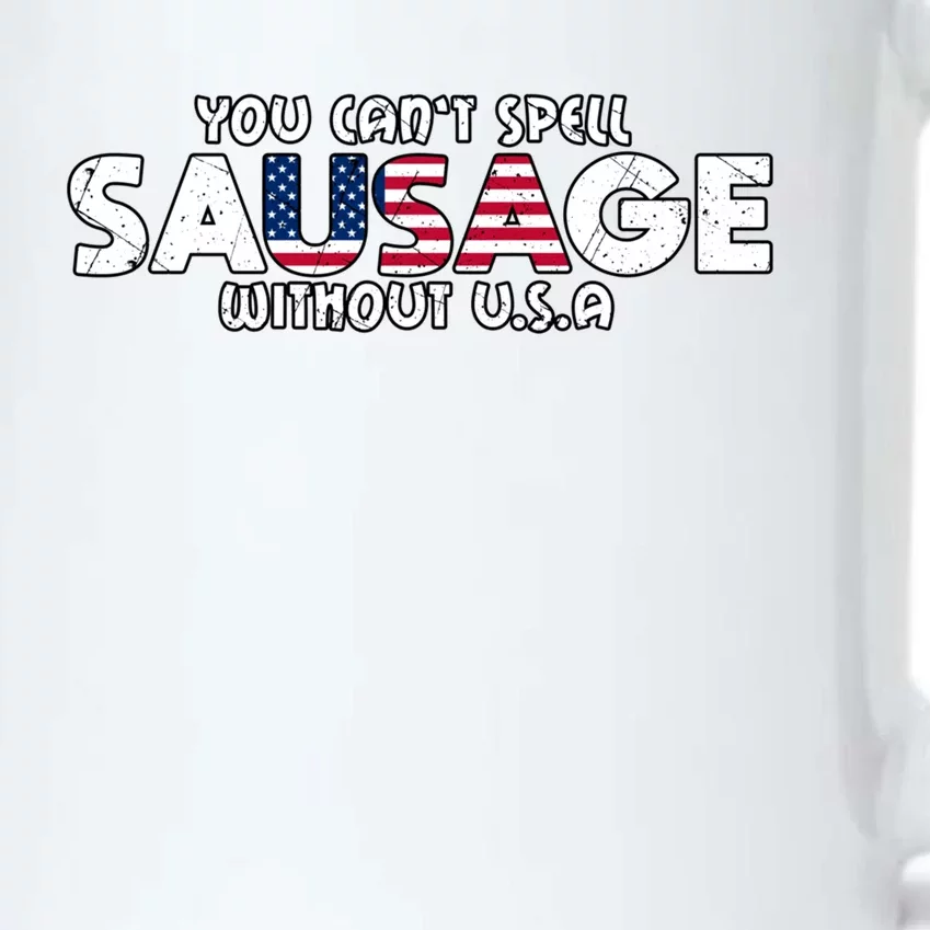 Funny America Sausage Usa Griller American Bbq Grilling Funny Gift Black Color Changing Mug