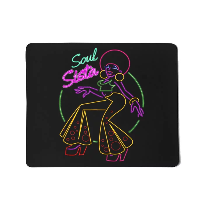 Funk And Soul Vintage 70s Costume Retro Afro Soul Music Mousepad