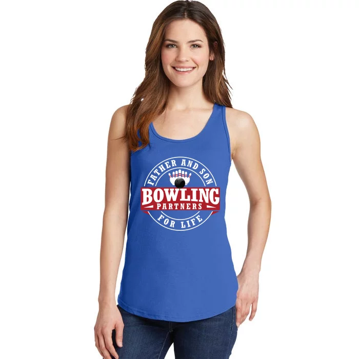 Father And Son Bowling Partners For Life Gift Ladies Essential Tank