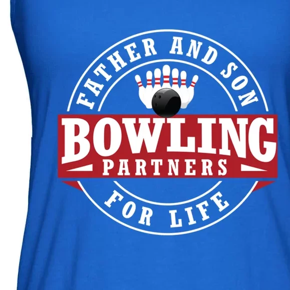 Father And Son Bowling Partners For Life Gift Ladies Essential Flowy Tank