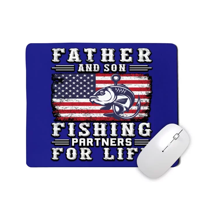 Father And Son Fishing Partners For Life Gift Mousepad