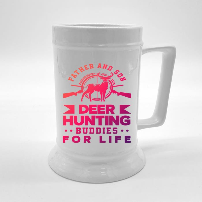 Father And Son Deer Hunting Buddies For Life Gift Front & Back Beer Stein