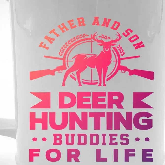 Father And Son Deer Hunting Buddies For Life Gift Front & Back Beer Stein