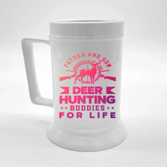 Father And Son Deer Hunting Buddies For Life Gift Front & Back Beer Stein