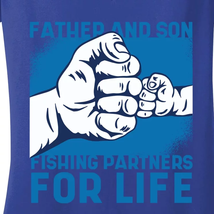 Father And Son Fishing Trip Fisher Family Great Gift Women's V-Neck T-Shirt