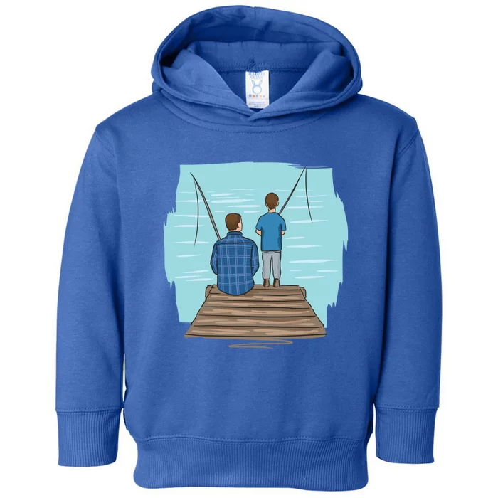 Father And Son Fishing Partners For Life Gift Toddler Hoodie