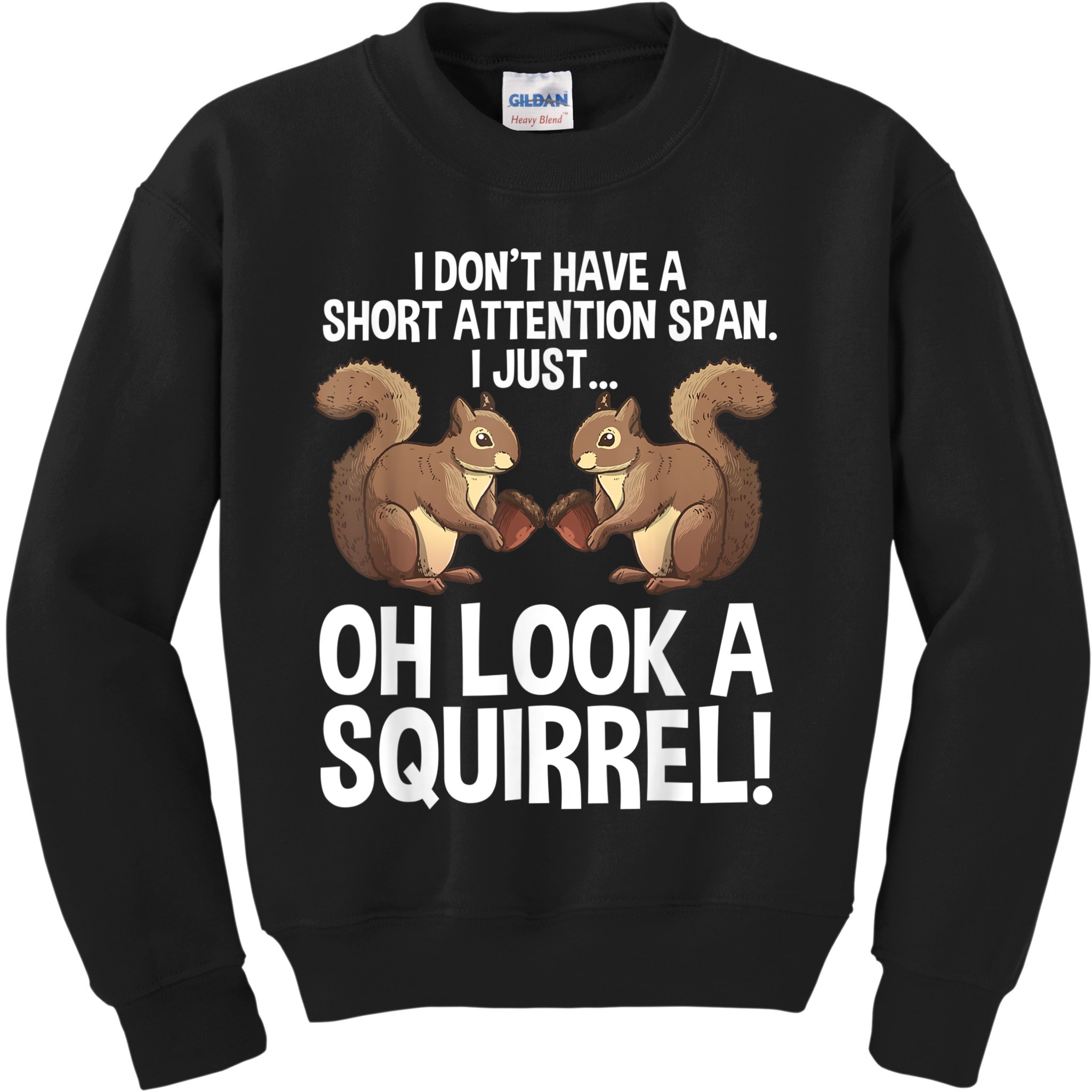 Funny ADHD Squirrel Design For Men Women Chipmunk Pet Lovers Kids  Sweatshirt | TeeShirtPalace