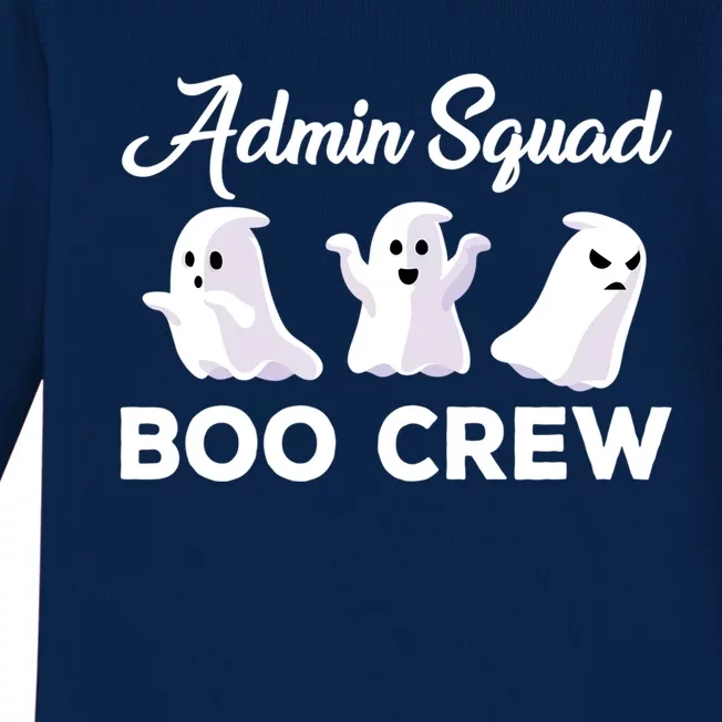 Funny Admin Squad Boo Crew Spooky Office Halloween Costume Gift Baby Long Sleeve Bodysuit