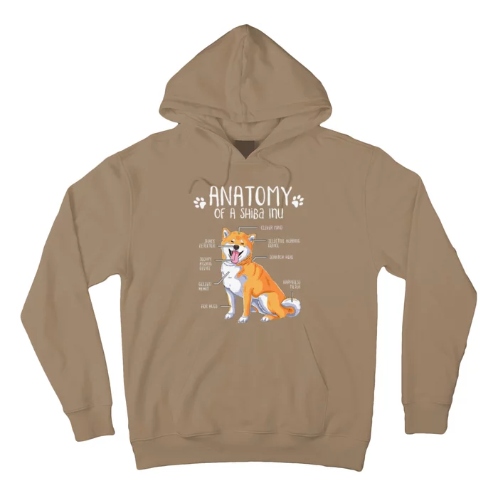 Funny Anatomy Shiba Inu Dog Lover Hoodie