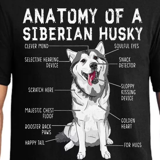 Funny Anatomy Siberian Husky Dog Lover Pajama Set