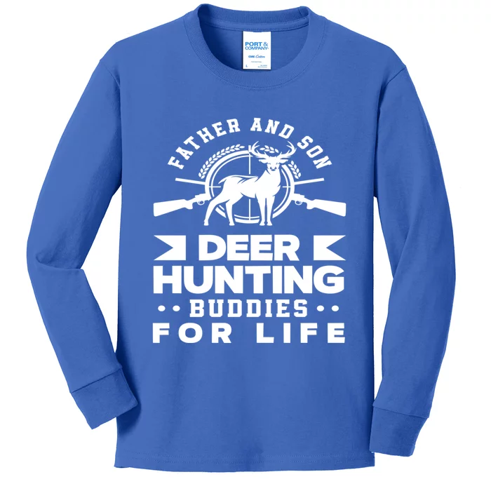 Father And Son Deer Hunting Buddies For Life Gift Kids Long Sleeve Shirt