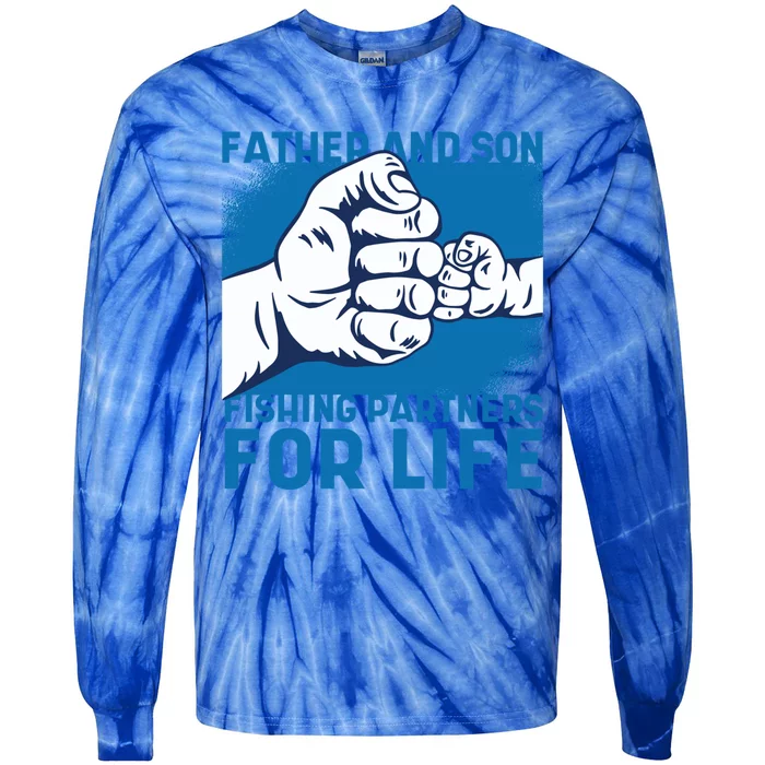 Father And Son Fishing Trip Fisher Family Gift Tie-Dye Long Sleeve Shirt