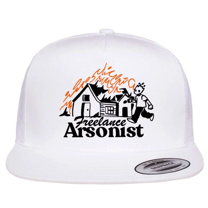 Freelance Arsonist Sobsannix Flat Bill Trucker Hat