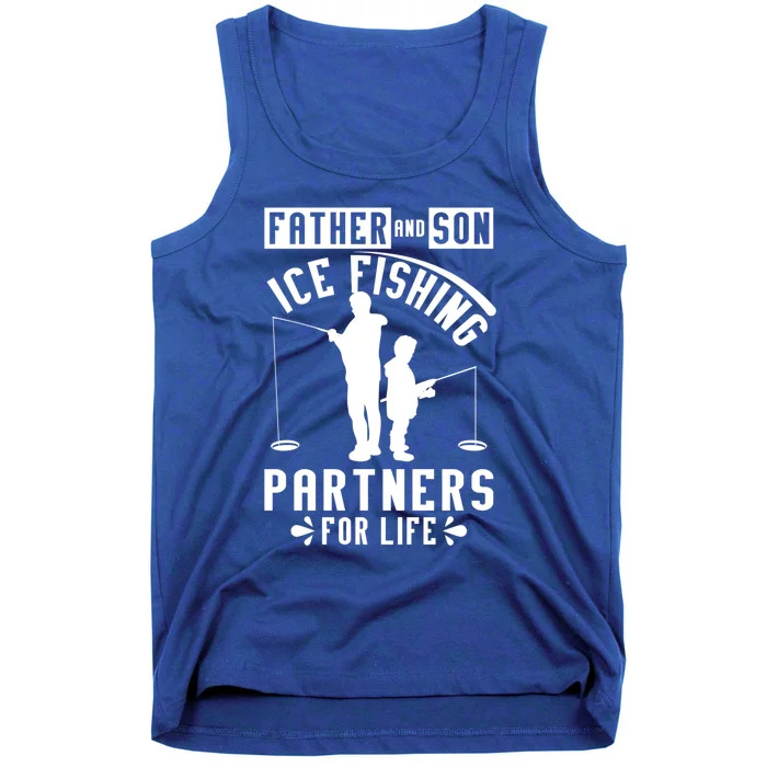 Father And Son Ice Fishing Partners For Life Funny Gift Tank Top