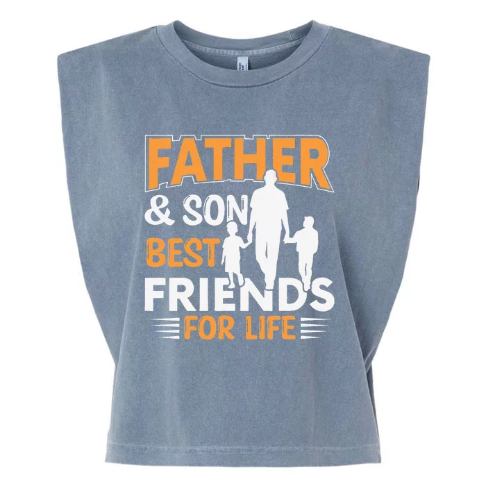 Father And Son Best Friends For Life Men Garment-Dyed Women's Muscle Tee