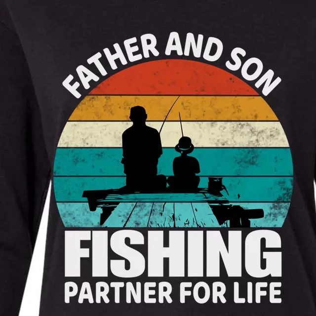 Father And Son Fishing Partner For Life Gift Womens Cotton Relaxed Long Sleeve T-Shirt