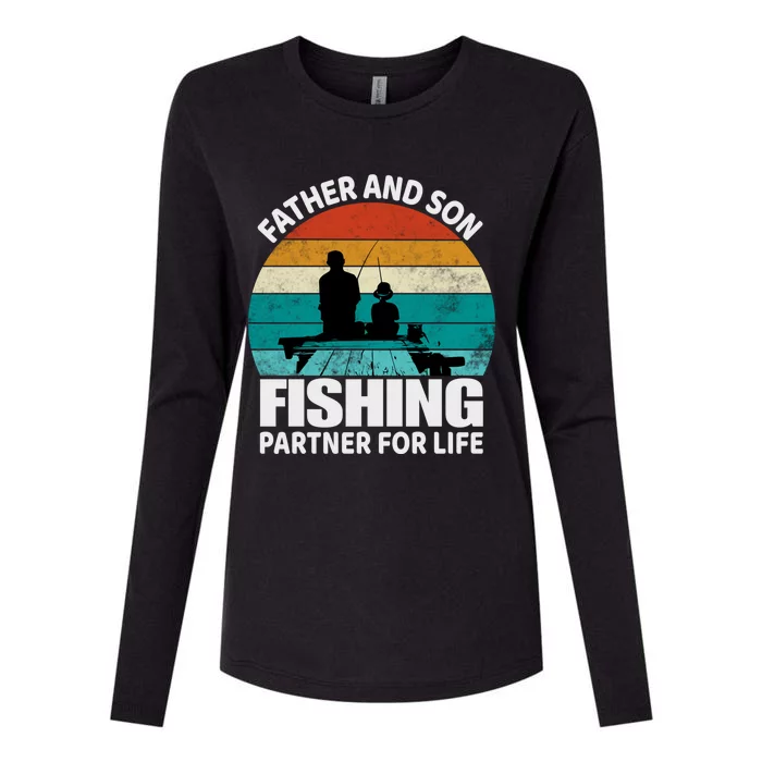 Father And Son Fishing Partner For Life Gift Womens Cotton Relaxed Long Sleeve T-Shirt